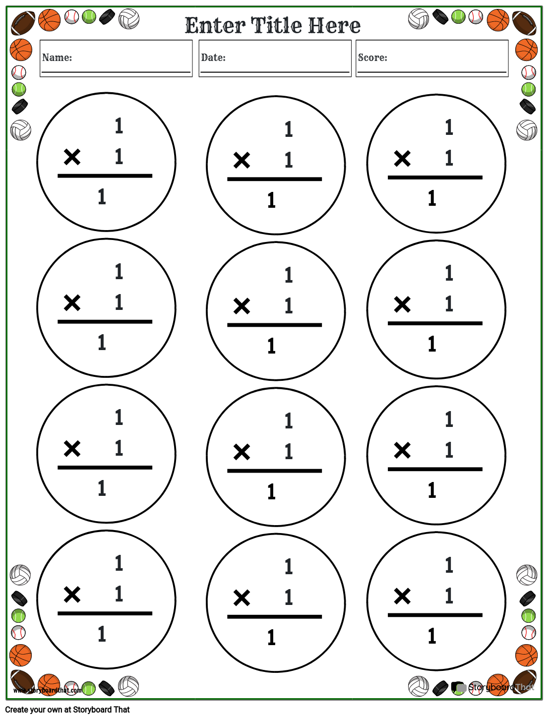 Multiplication Worksheets Create Custom Math Practice Pages