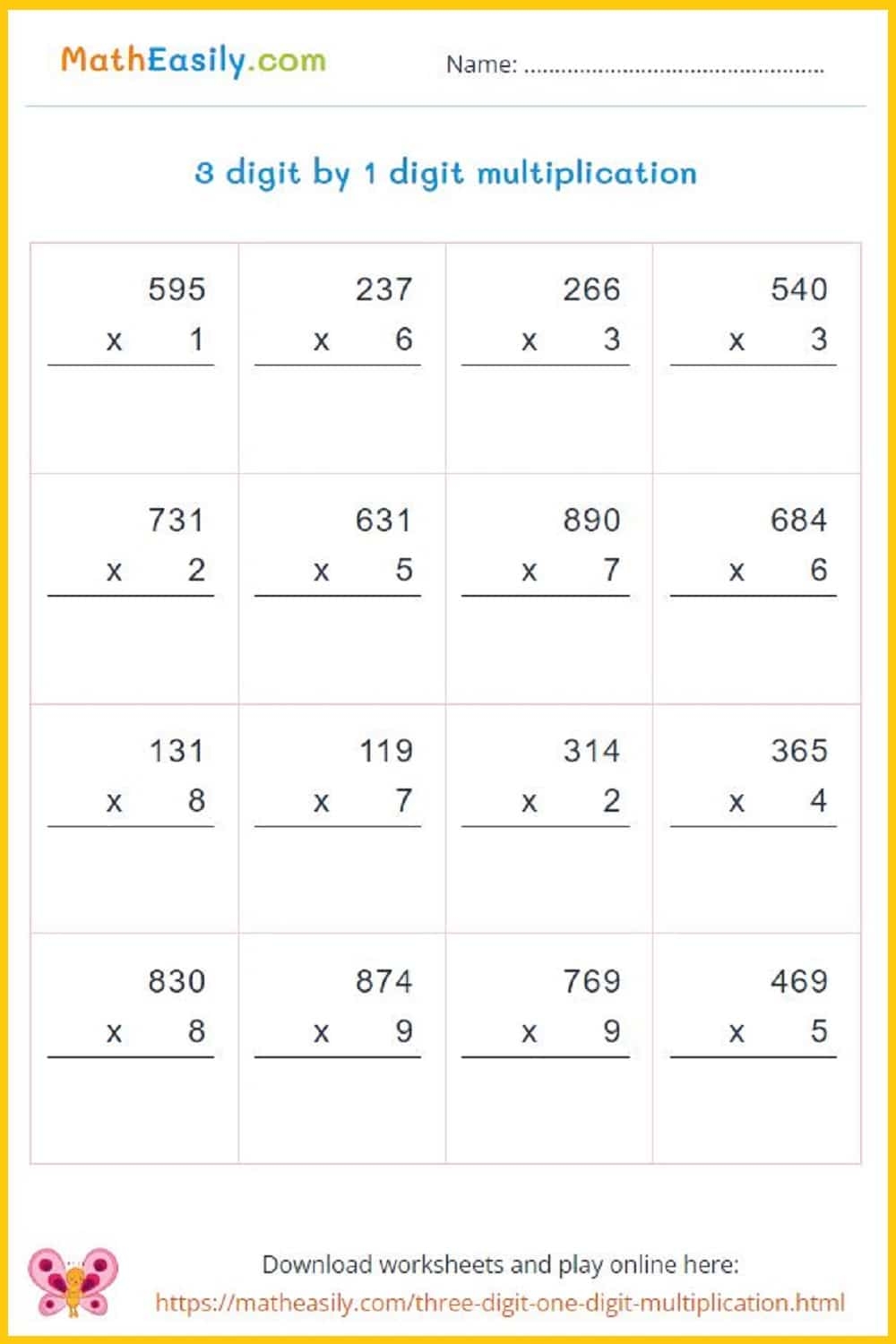 Multiplication Worksheets PDF Free Download Multiplication Worksheets PDF Free Download
