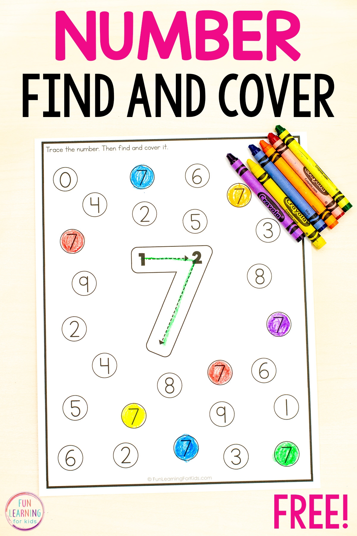Number Find And Cover Worksheets Number Find And Cover Worksheets