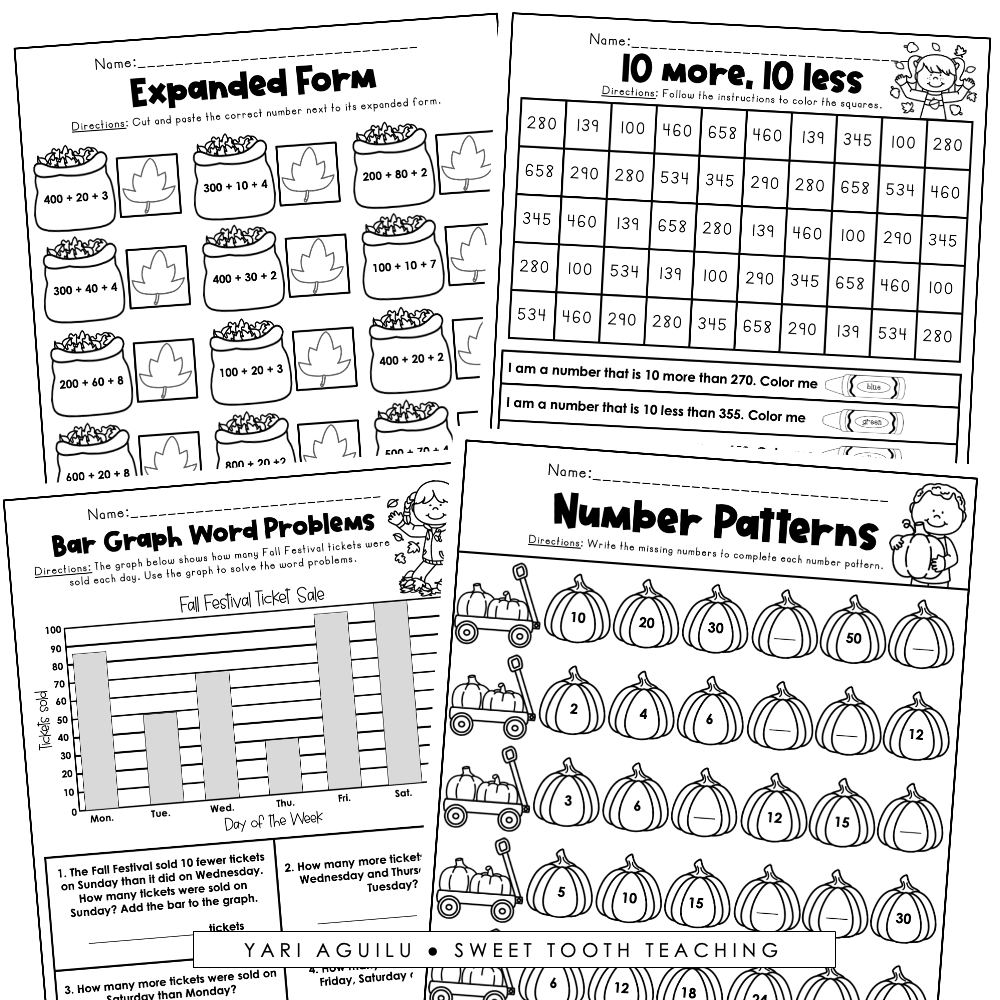 Printable 2nd Grade Math Worksheets