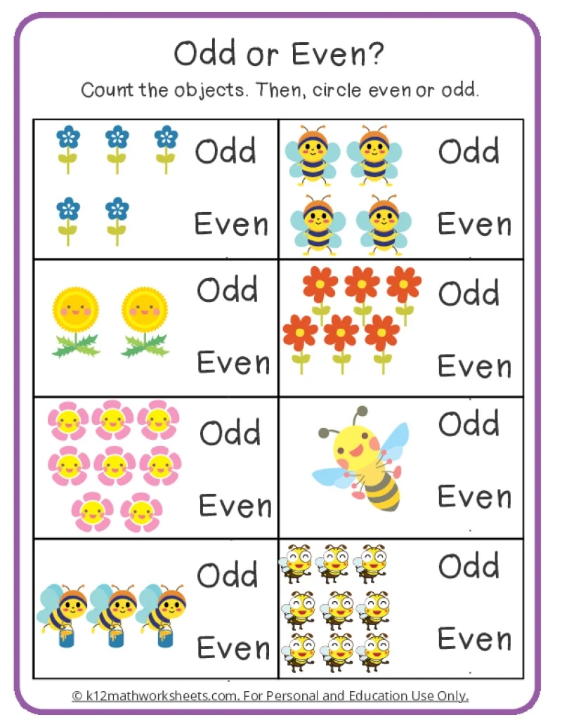 Printable Math Worksheets For Kindergarten