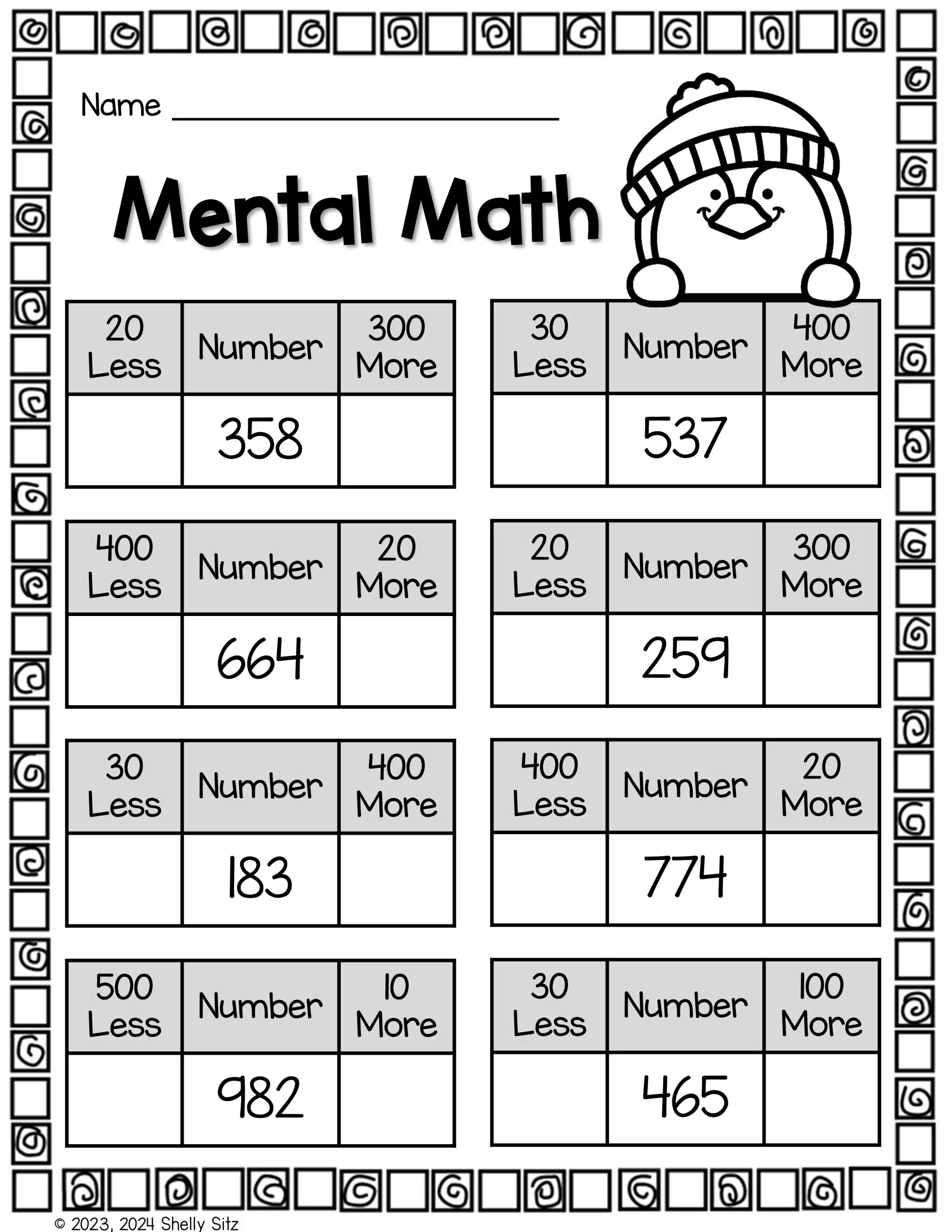 Printable Second Grade Math Worksheets