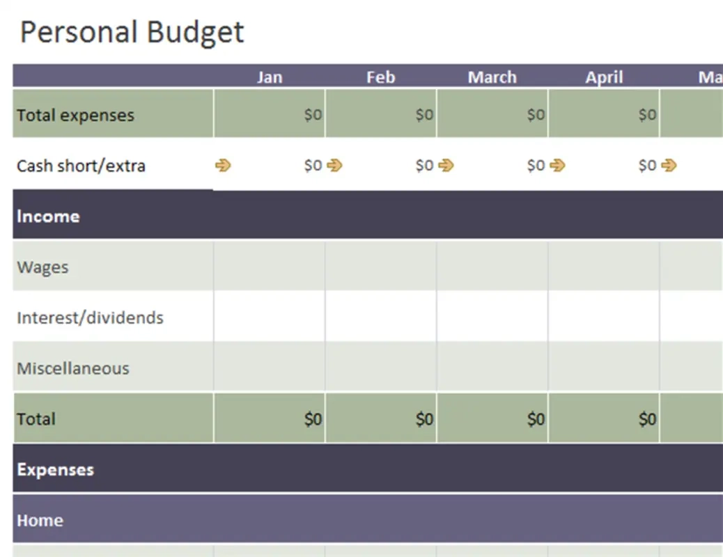 Single Person Free Printable Monthly Budget Worksheet Single Person Free Printable Monthly Budget Worksheet