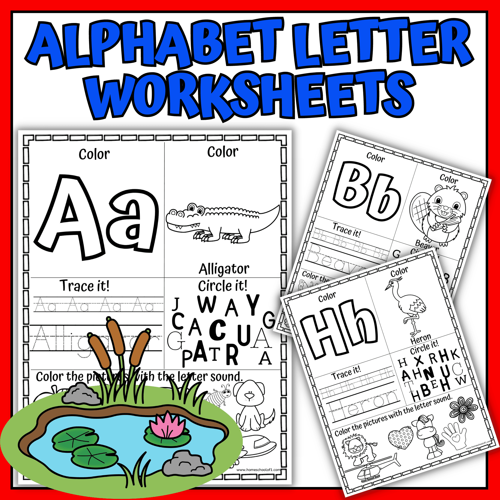 Pond Life Alphabet Worksheets Pond Life Alphabet Worksheets