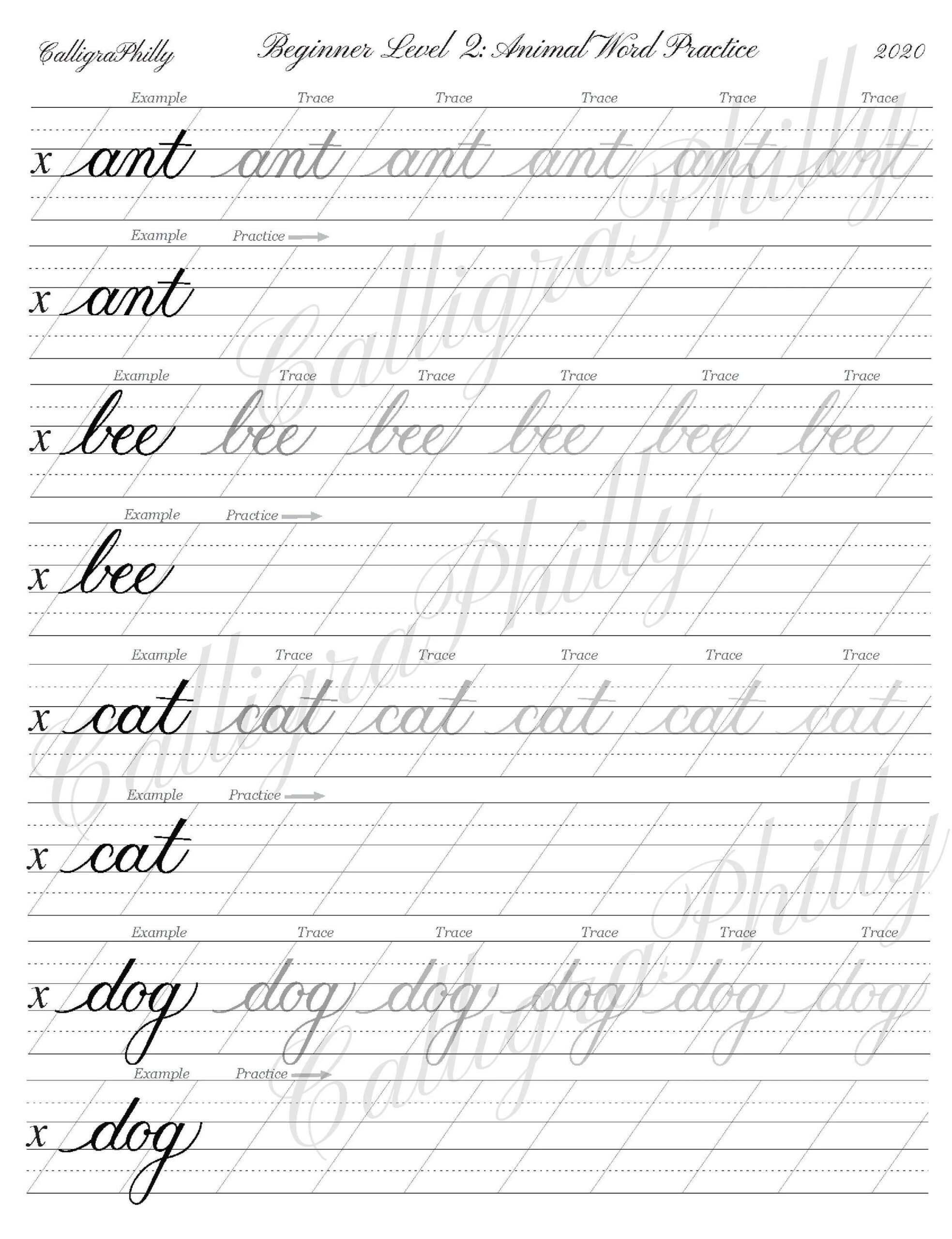 Practice Sheet Calligraphy New Arrivals