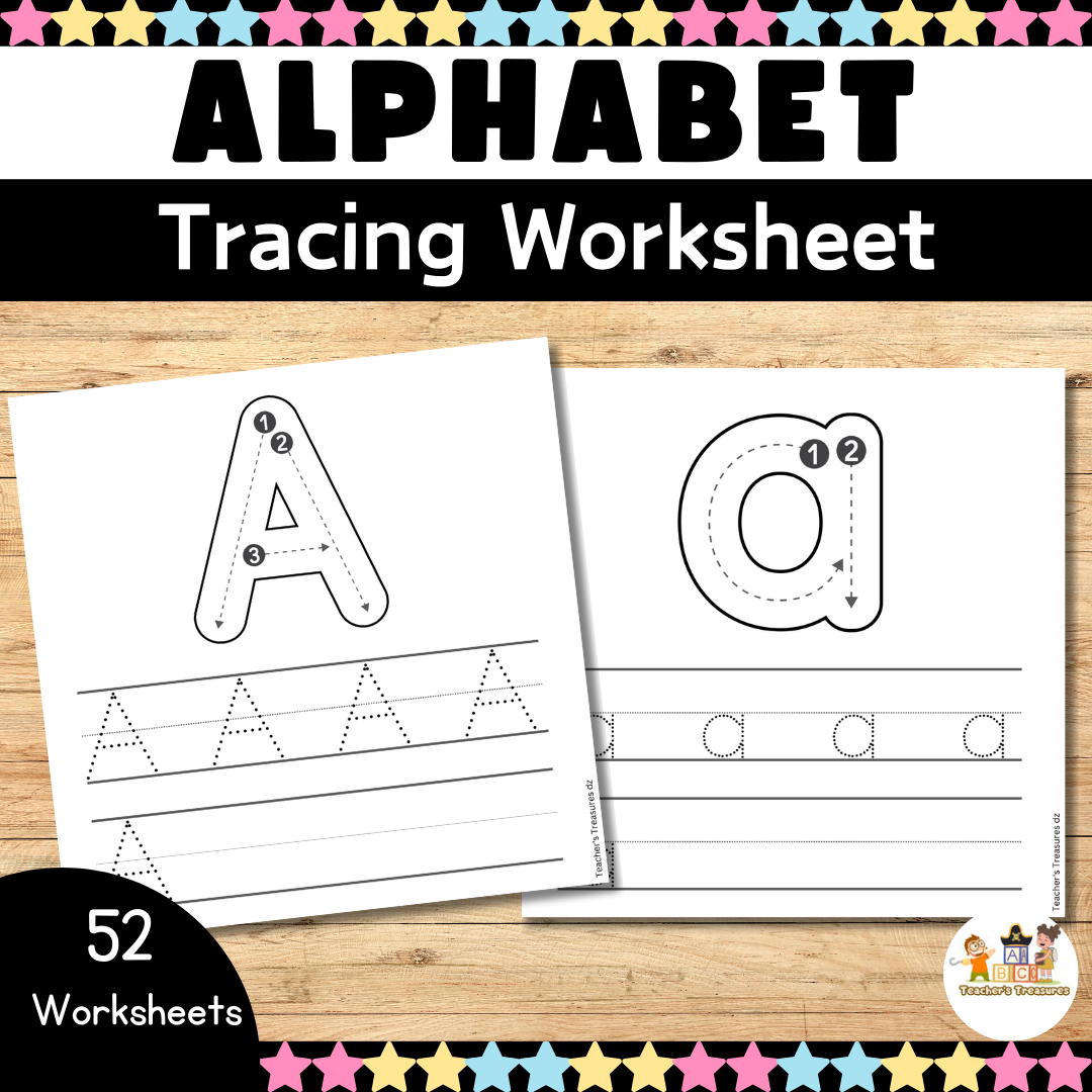 Preschool U0026 Kindergarten Alphabet Worksheets A Z Tracing And 