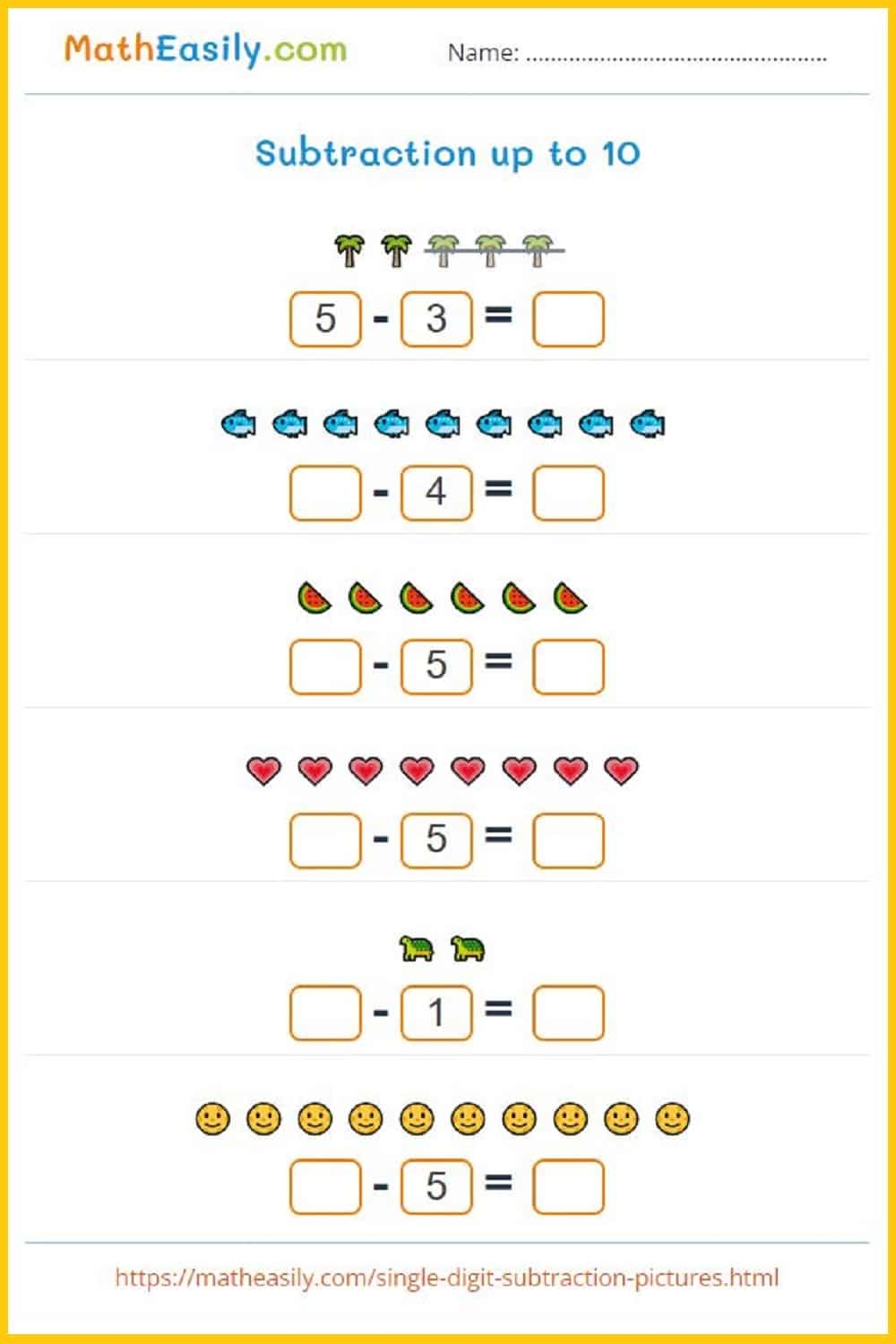Printable 1st Grade Math Worksheets PDF Free Download
