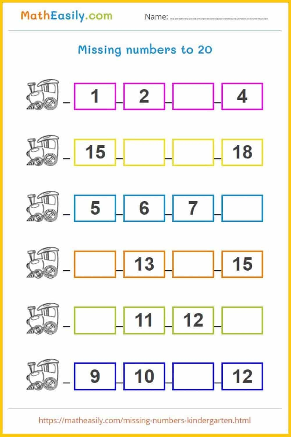 Printable Math Worksheet