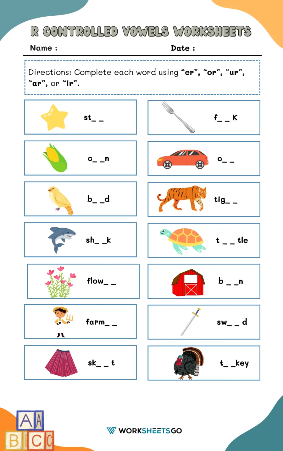 Printable 3rd Grade Phonics Worksheets WorksheetsGO
