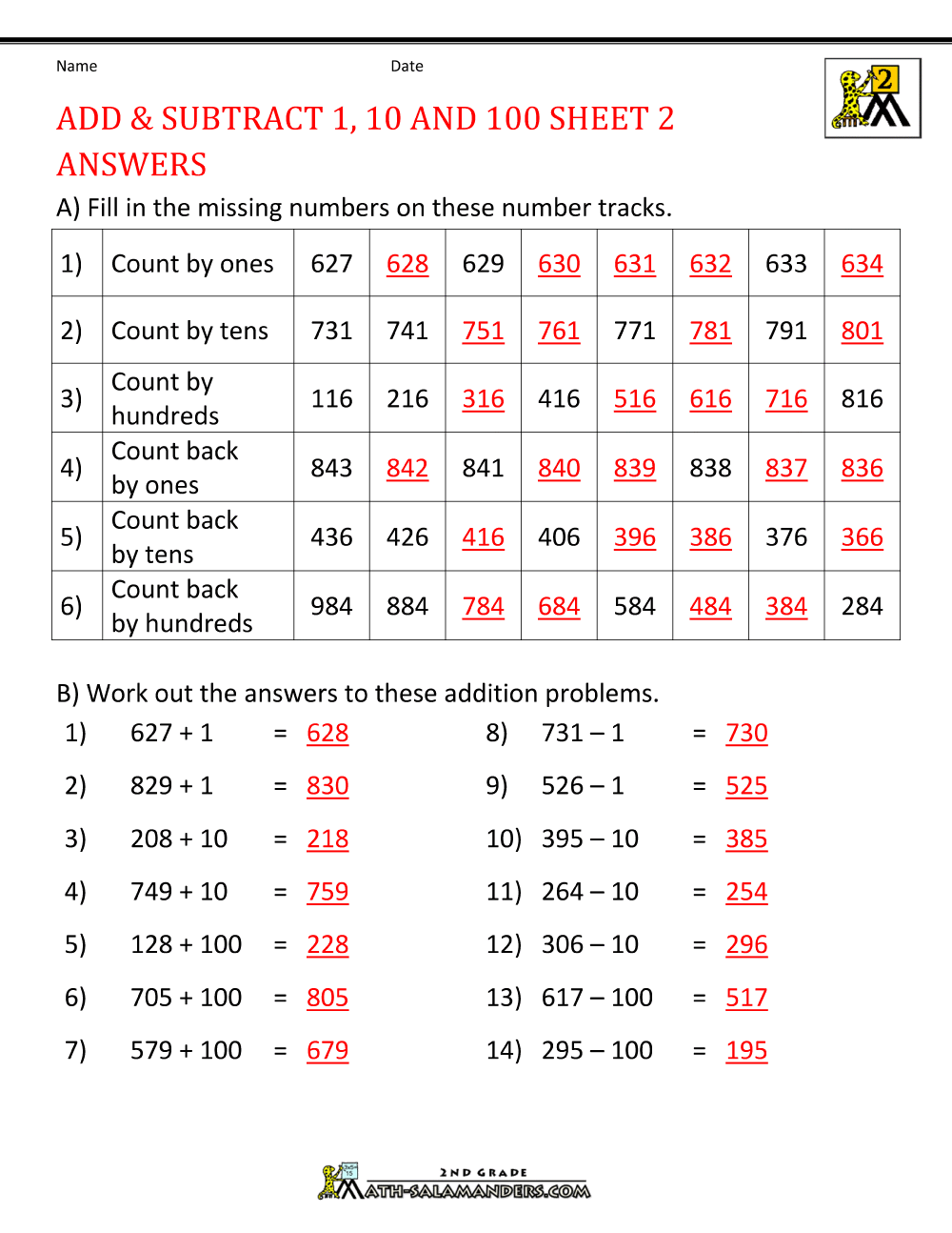 Printable Addition And Subtraction Worksheets