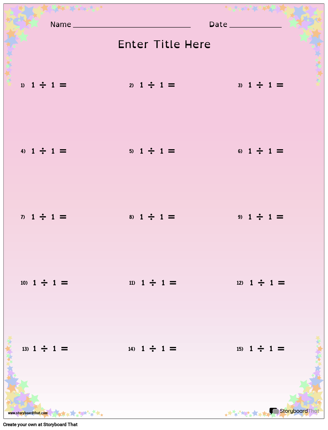 Printable Division Worksheets Long Division Math Facts