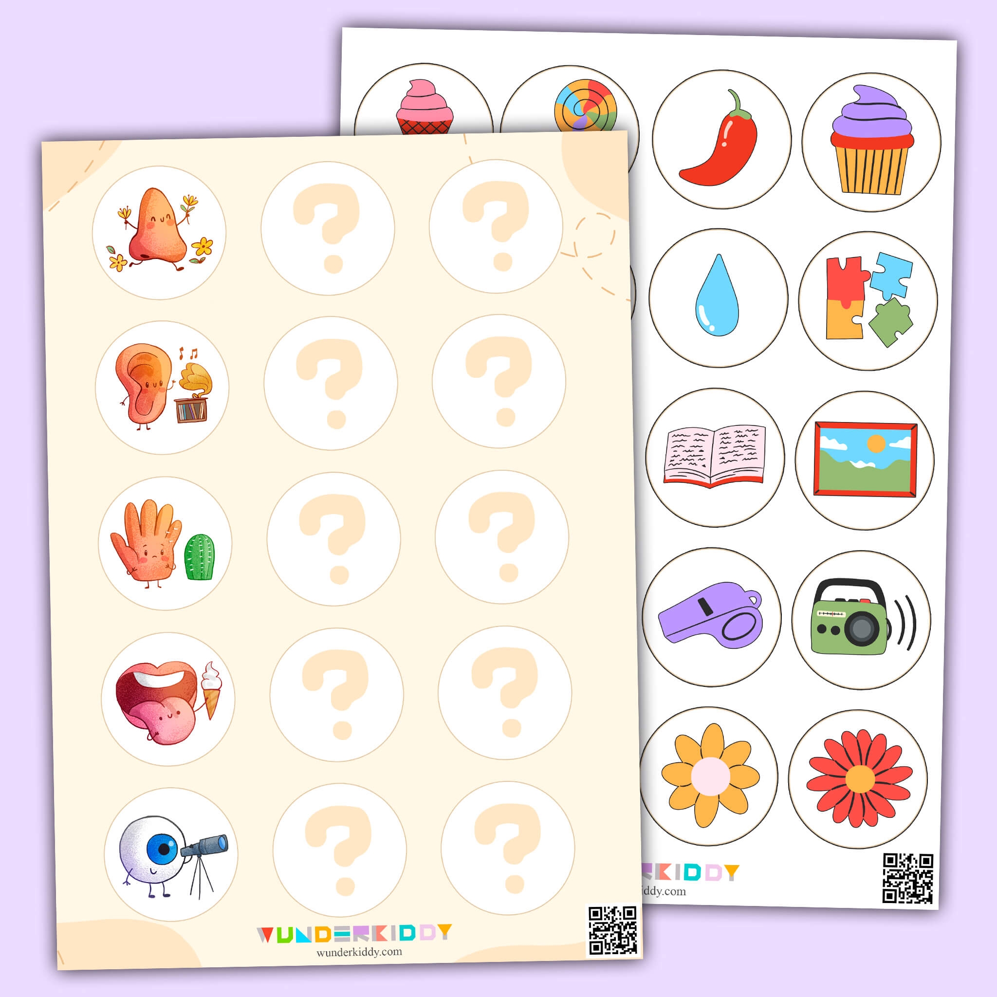 Preschool Free Printable Five Senses Worksheets