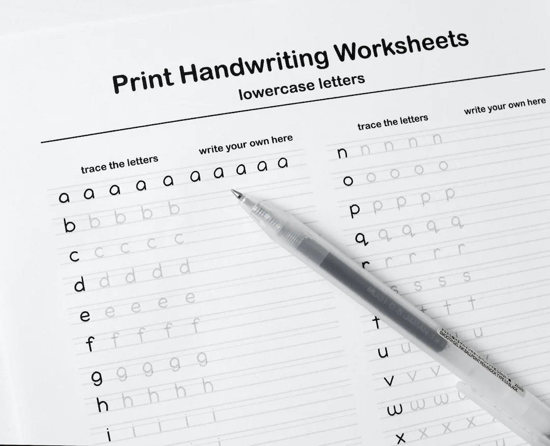 Printable Handwriting Worksheets 5 Pages letters Words And Sentences For Middle School Kids And Up Adults PDF File Only Etsy