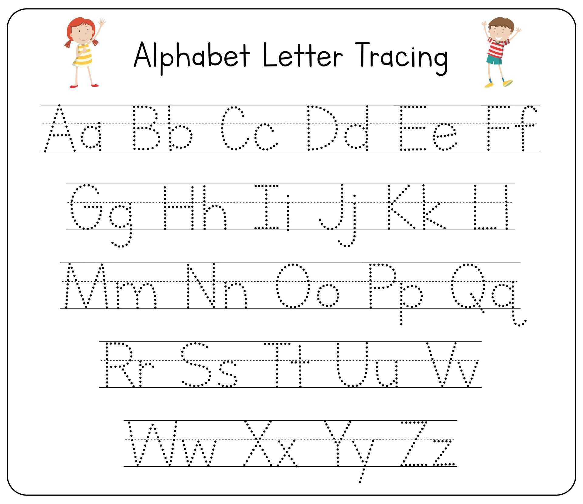 Printable Preschool Tracing Worksheets Alphabet