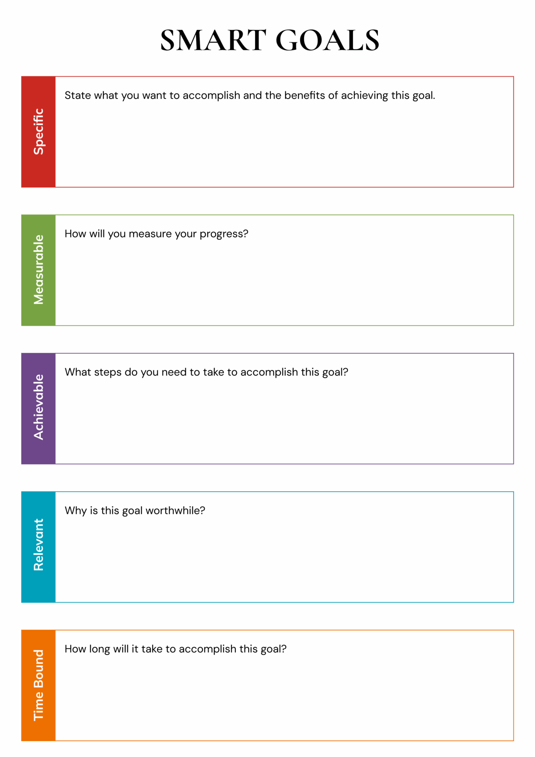 Printable SMART Goals Template Google Slides PowerPoint Highfile