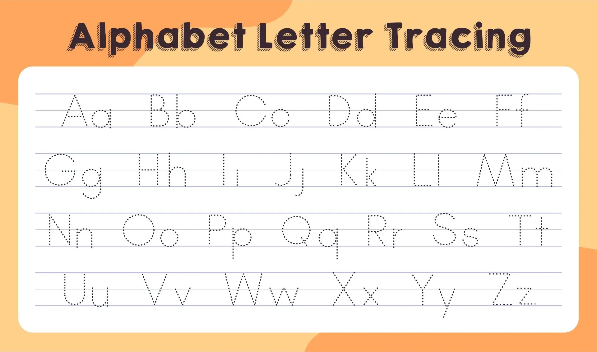 Free Printable Tracing Letters Worksheets