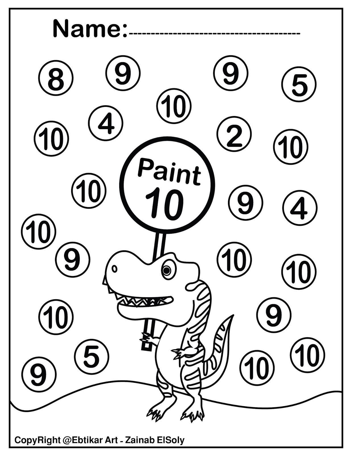 Free Printable Dot Paint Worksheets
