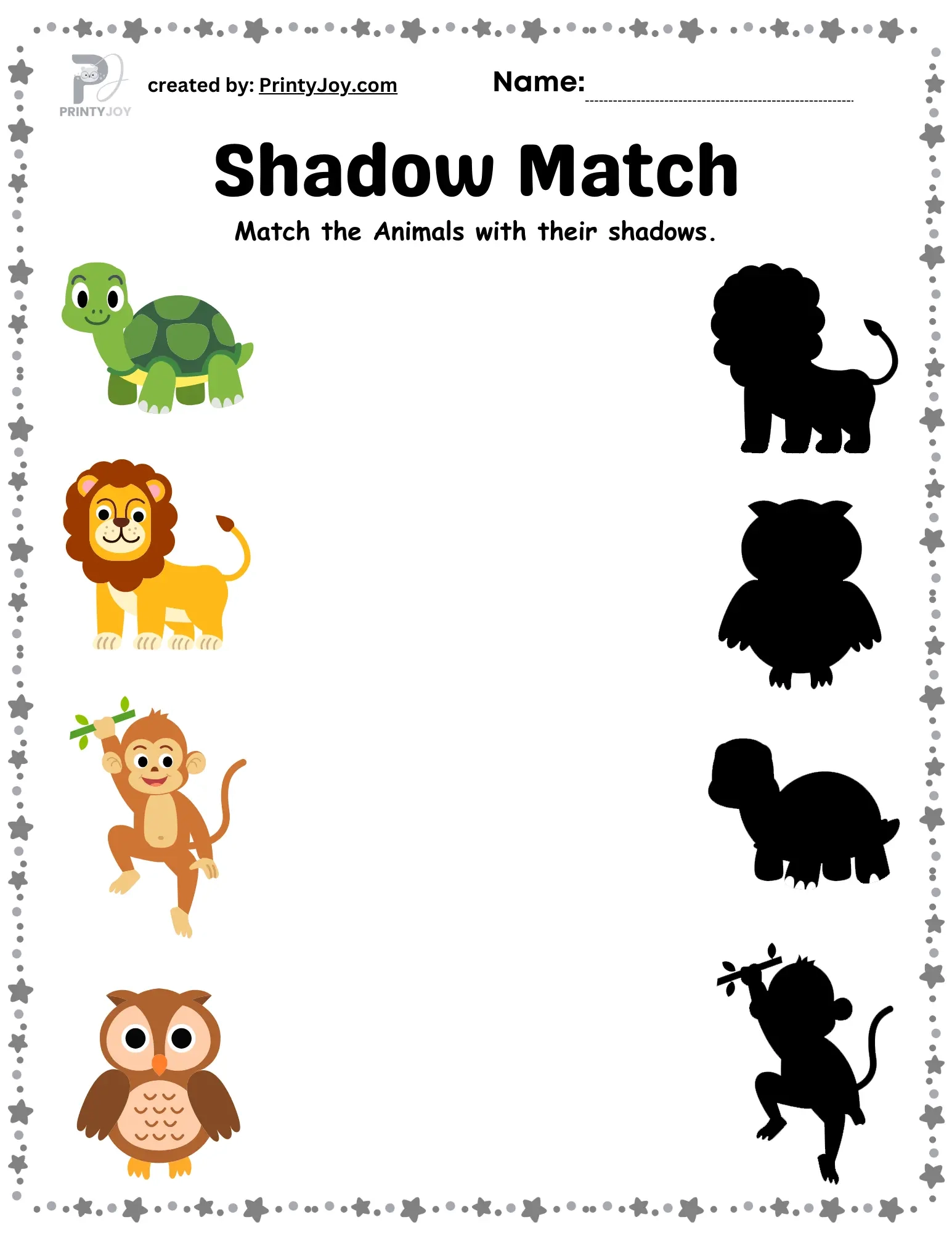 Free Printable Matching Worksheets
