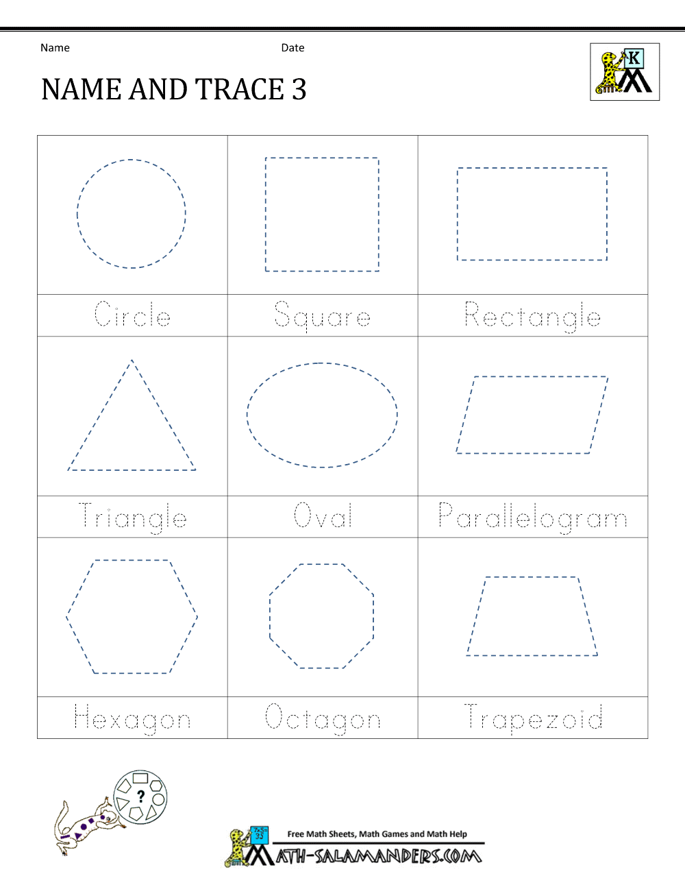 Free Printable Tracing Worksheets For Preschool