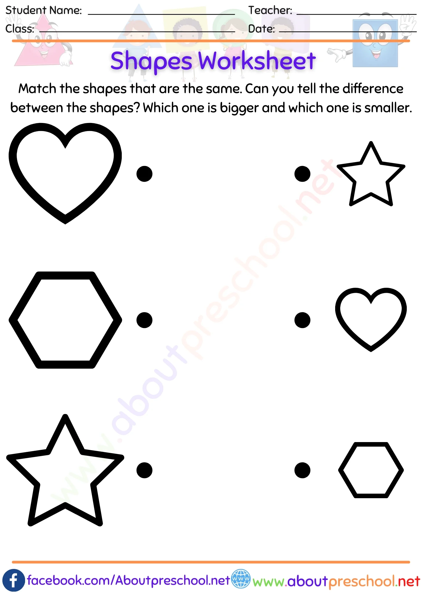 Shapes Worksheet 3 About Preschool