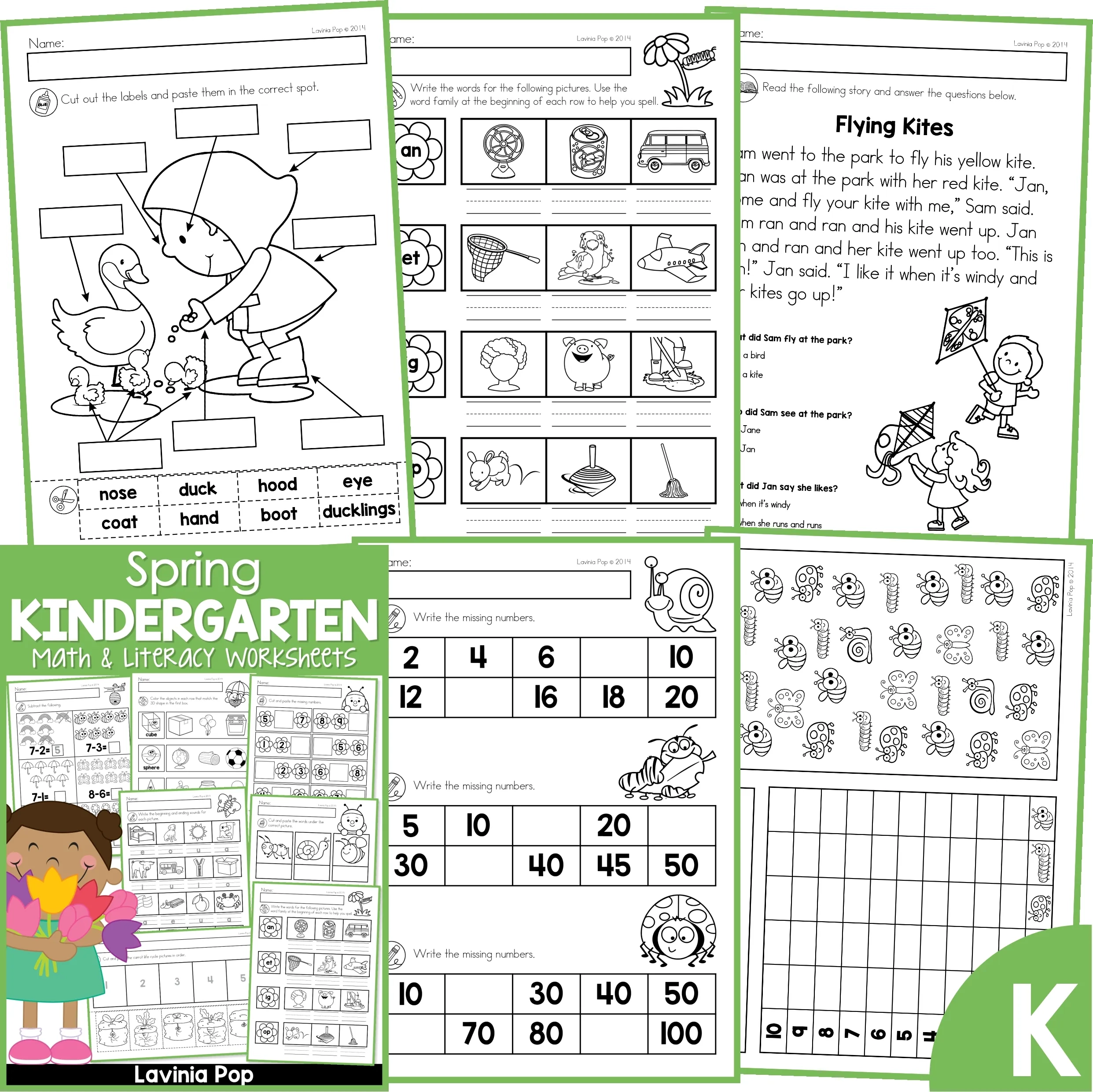 Spring Kindergarten Worksheets And Activities No Prep