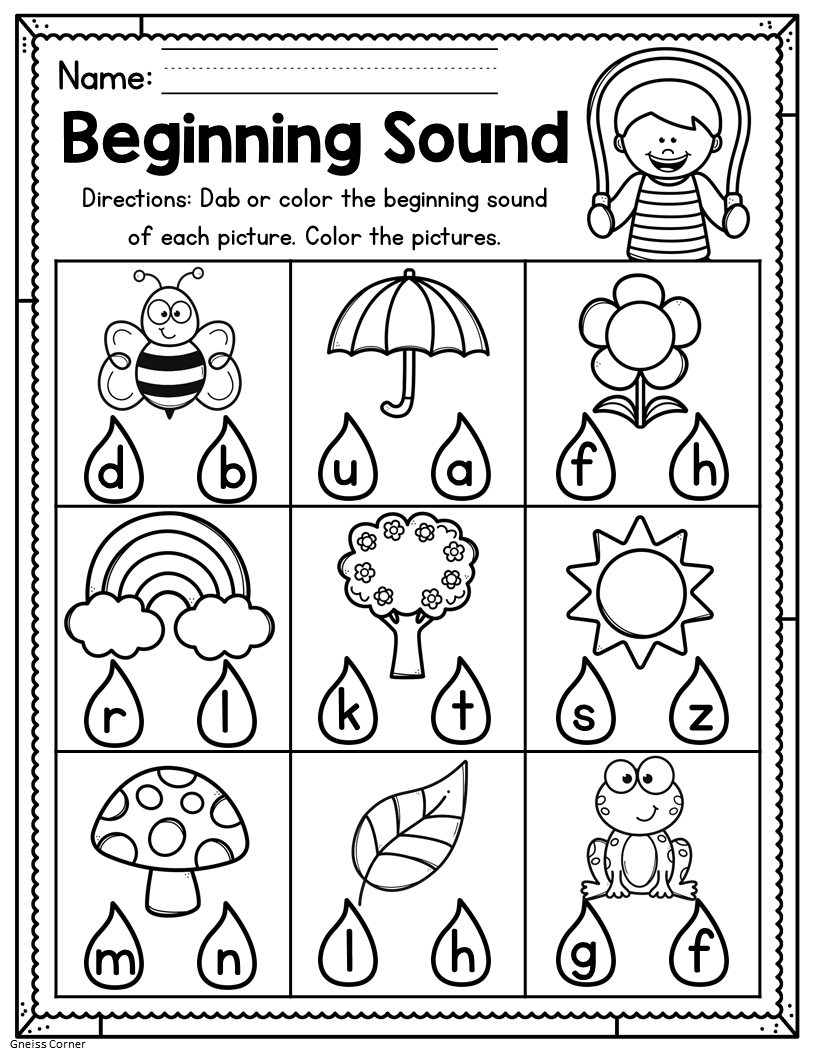 Printable Kindergarten Worksheets Reading