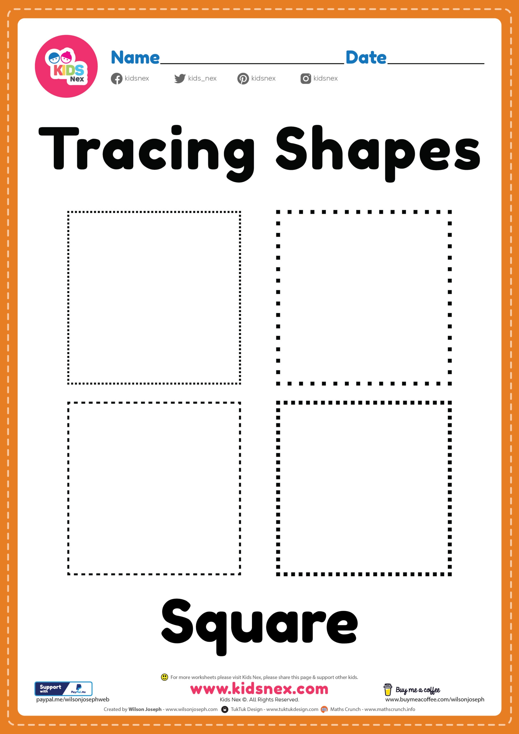 Free Printable Tracing Preschool Worksheets