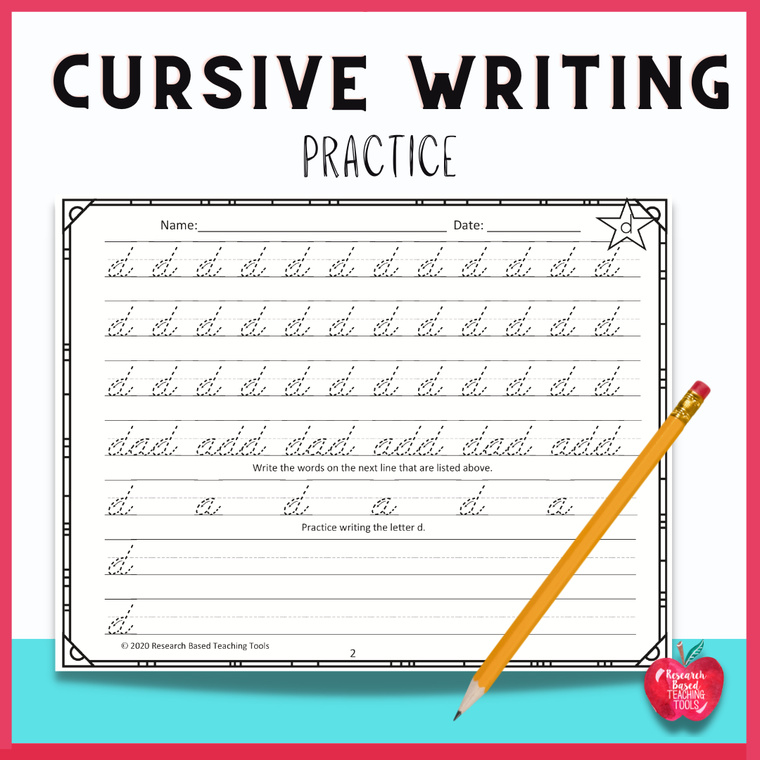 Step by Step Cursive Handwriting Practice Packet No Prep Printable For Grades 2 4 Made By Teachers