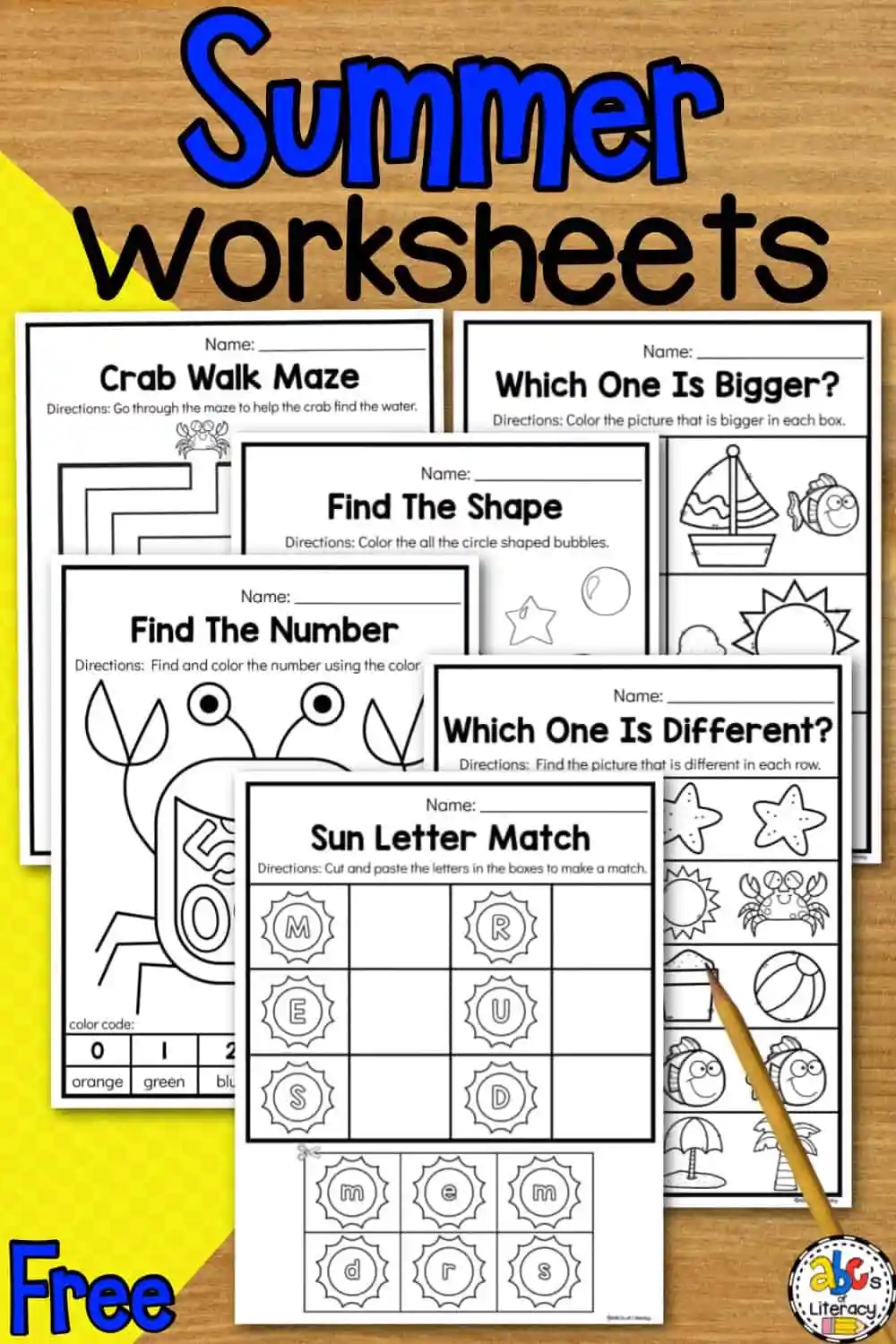 Summer Preschool Worksheets