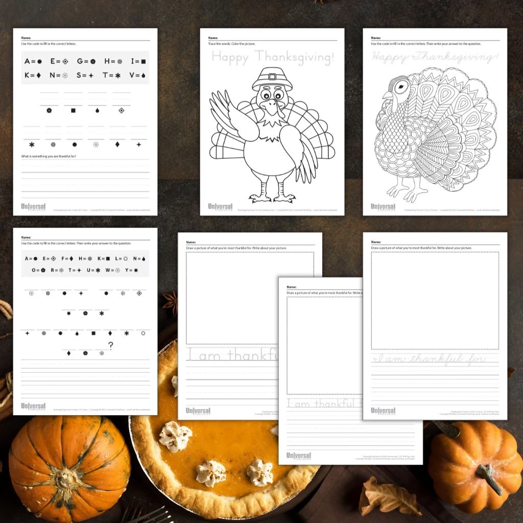 Thanksgiving Worksheets Free Printable