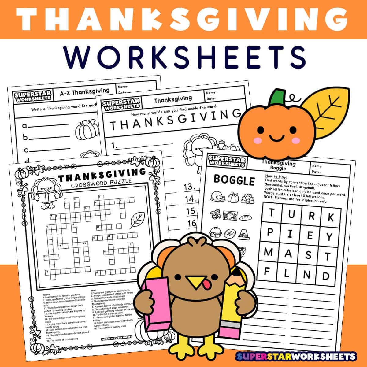 Thanksgiving Worksheets Superstar Worksheets