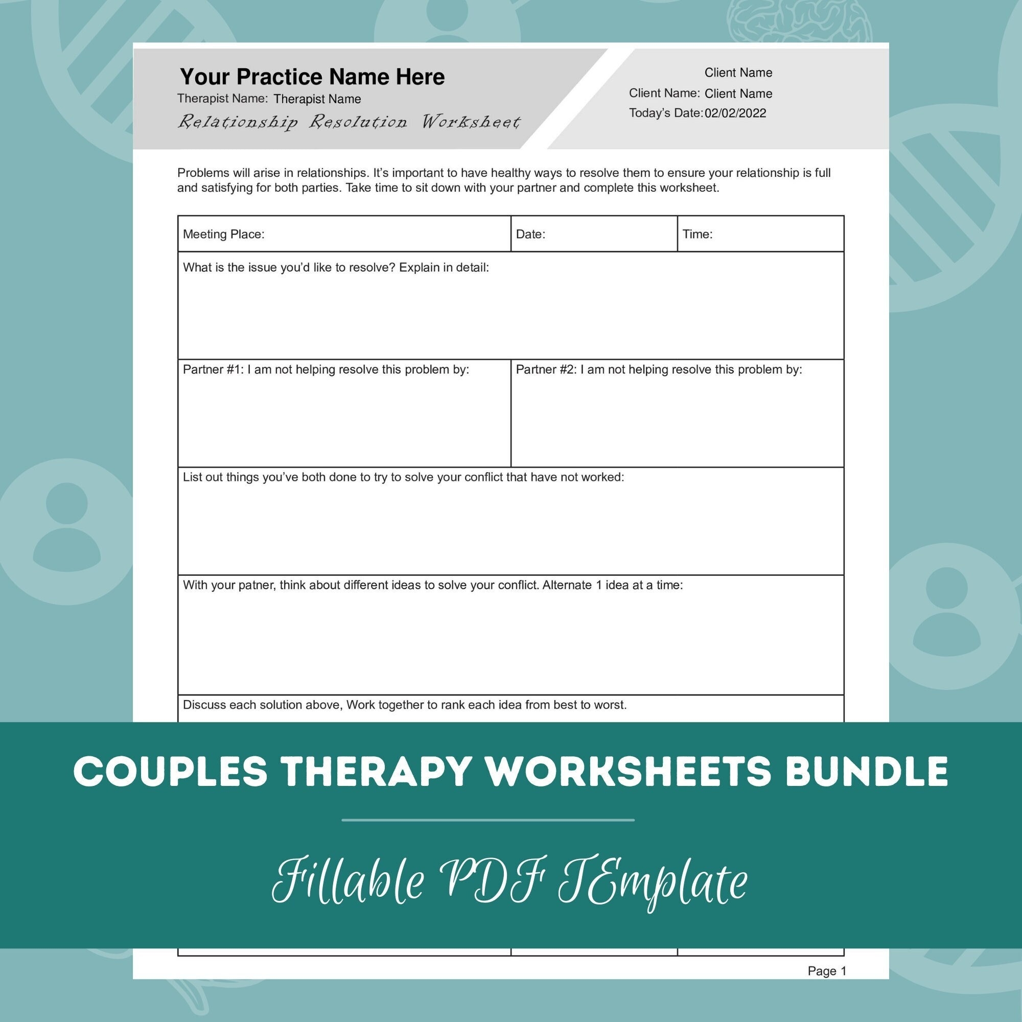 The Gottman Method M D D Dating Coach Couples Therapy Breakup Worksheets Library