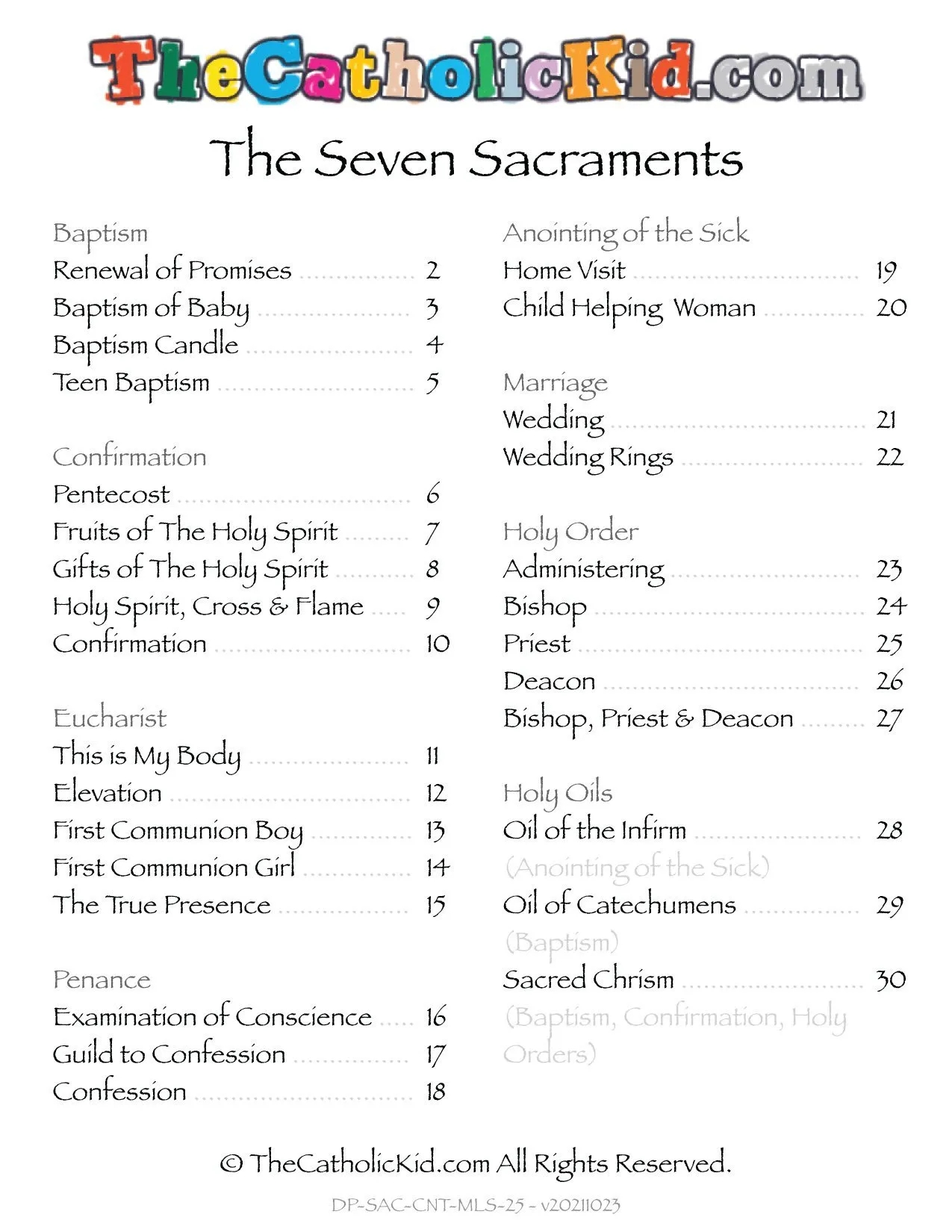 The Seven Sacraments Download Pack