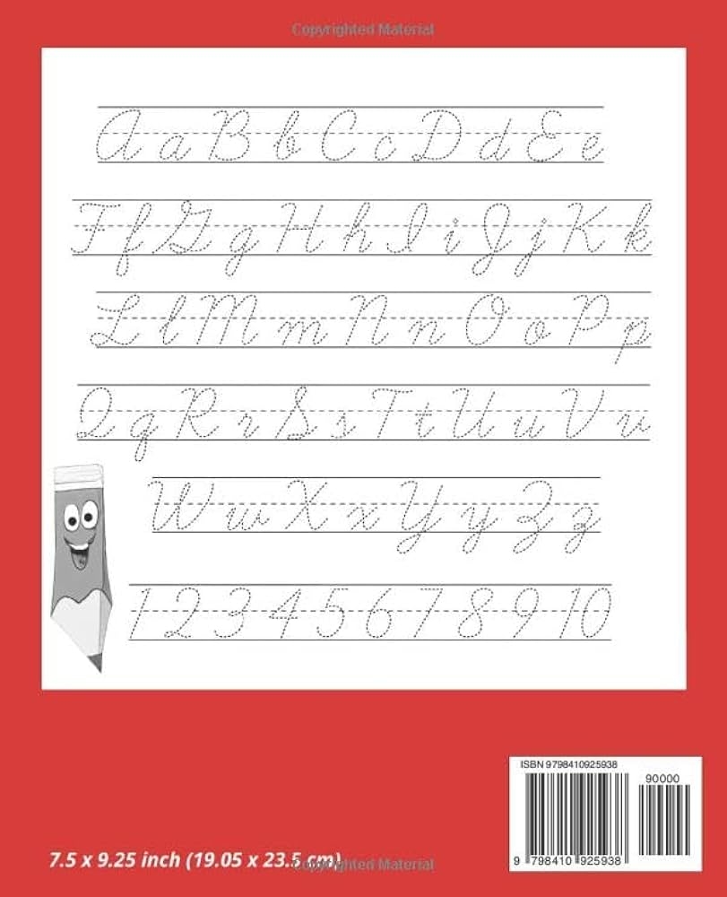 Third Grade Cursive Writing Practice Paper Notebook For Kids Age 8 10 Home School Or Classroom Supplies For Boys And Girls Learning Introduction To 200 Page Composition Dashed Midline Workbook Publishing Brain