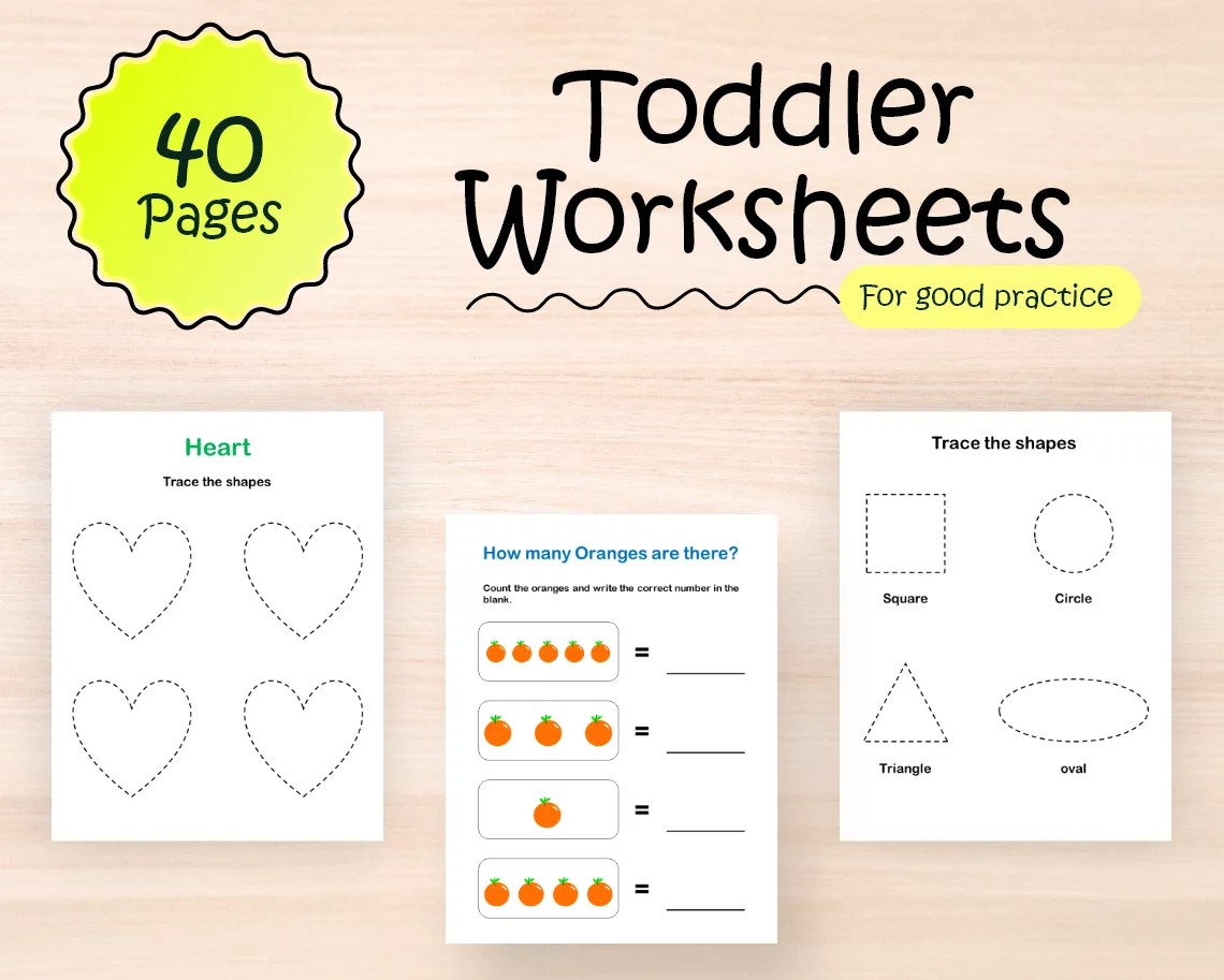 Toddler Worksheets 40 Printable Worksheets Tracing Worksheets Numbers Shapes PDF Your Home Teacher