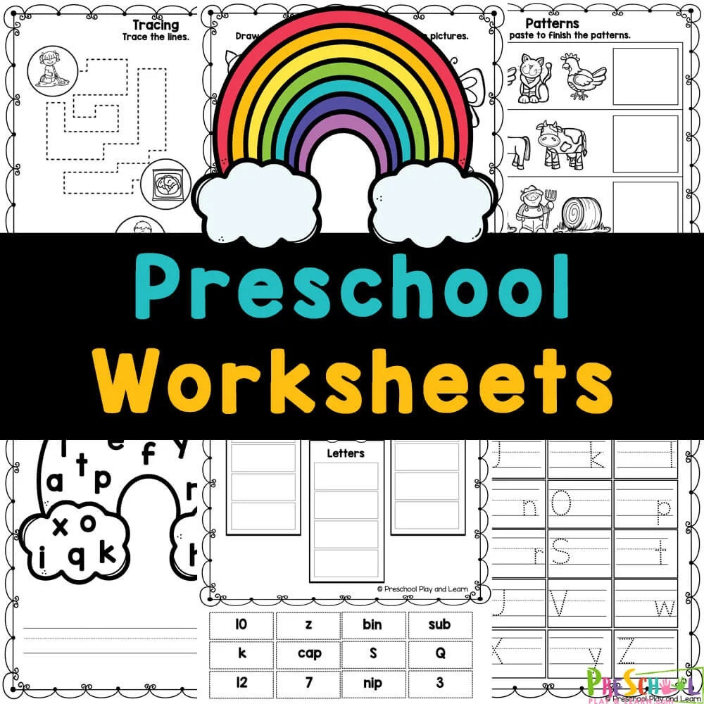TONS Of FREE Printable Preschool Worksheets