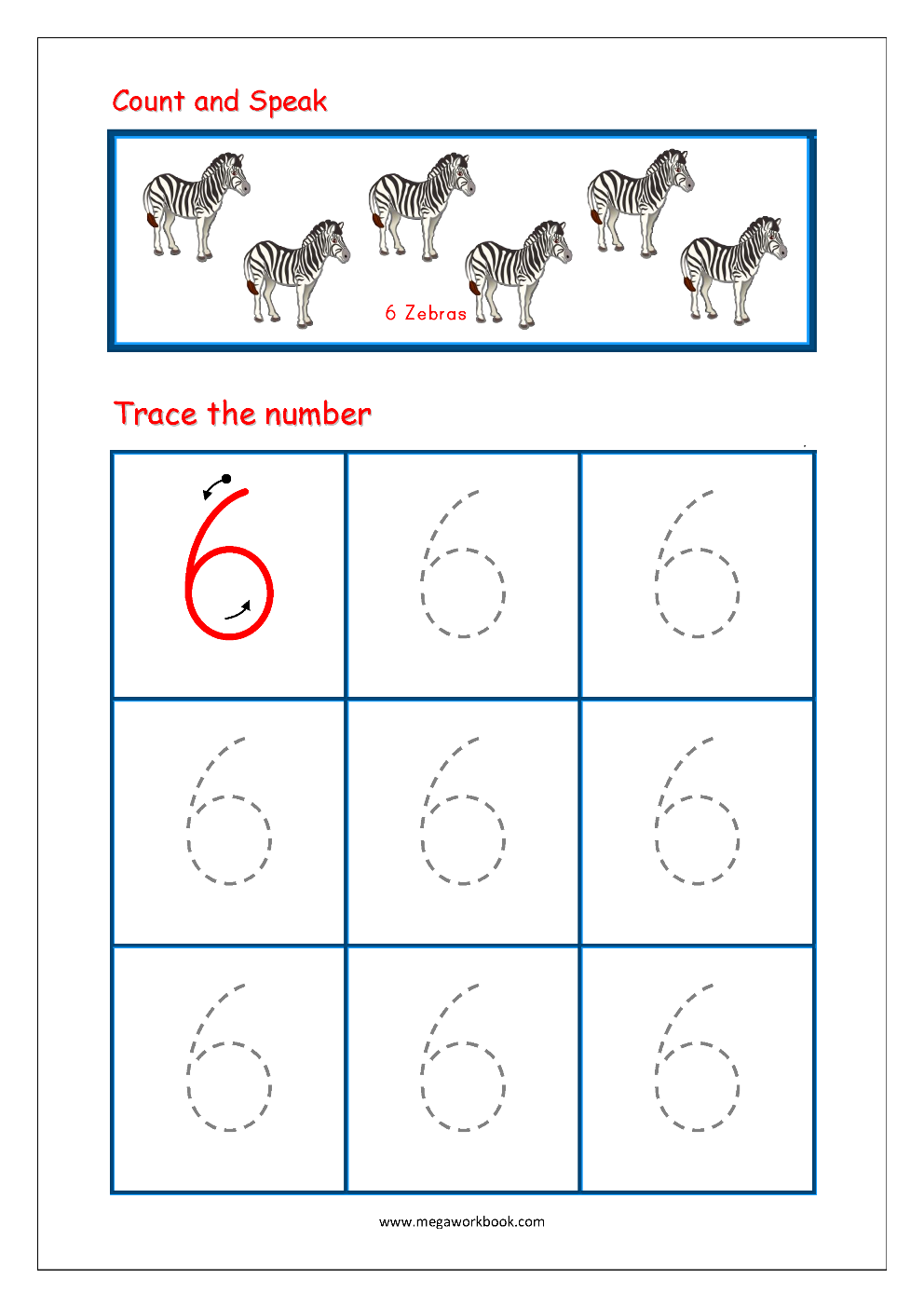 Tracing Numbers Number Tracing Worksheets Tracing Numbers 1 To 10 Number Writing Practice MegaWorkbook