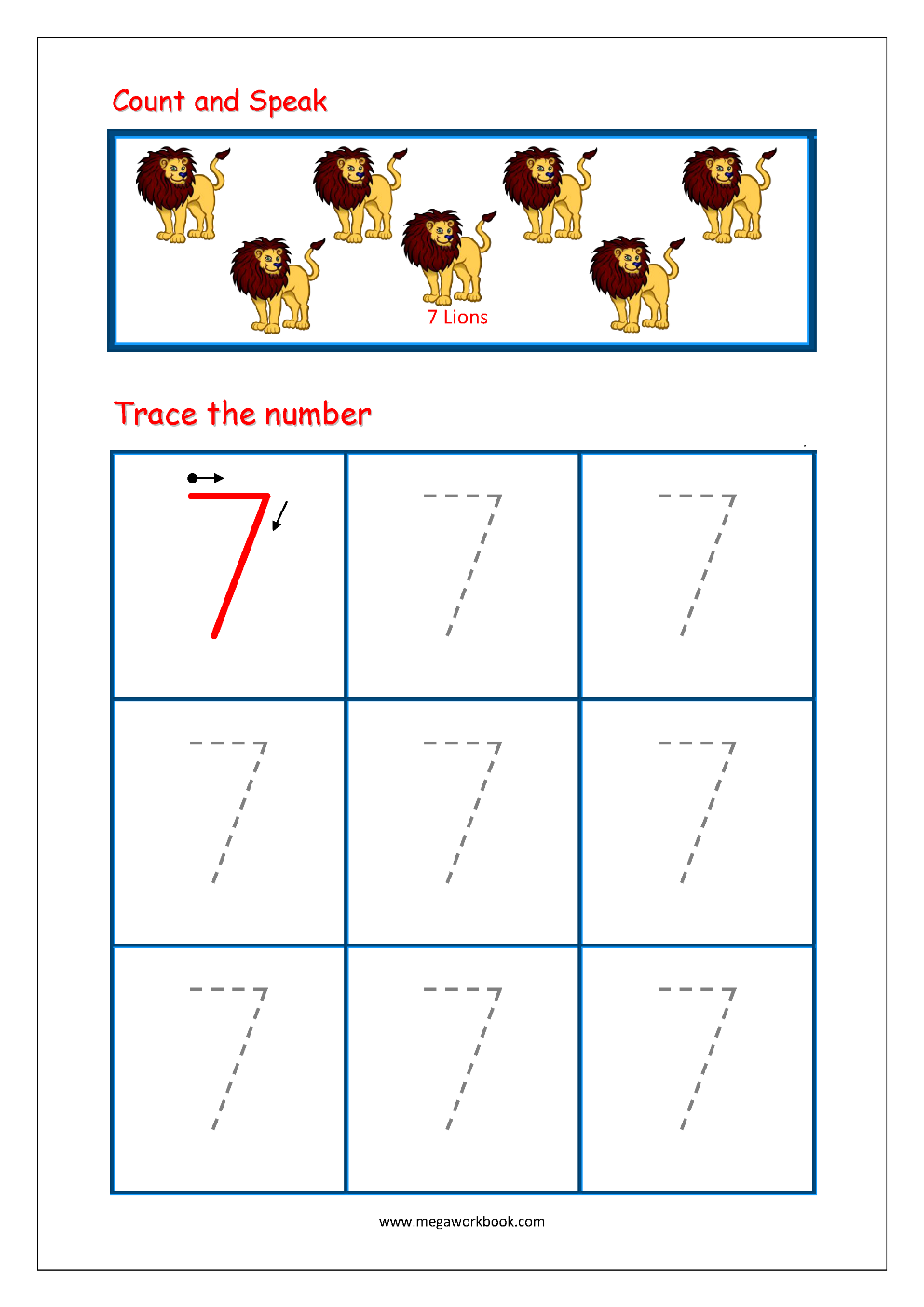 Tracing Numbers Number Tracing Worksheets Tracing Numbers 1 To 10 Number Writing Practice MegaWorkbook