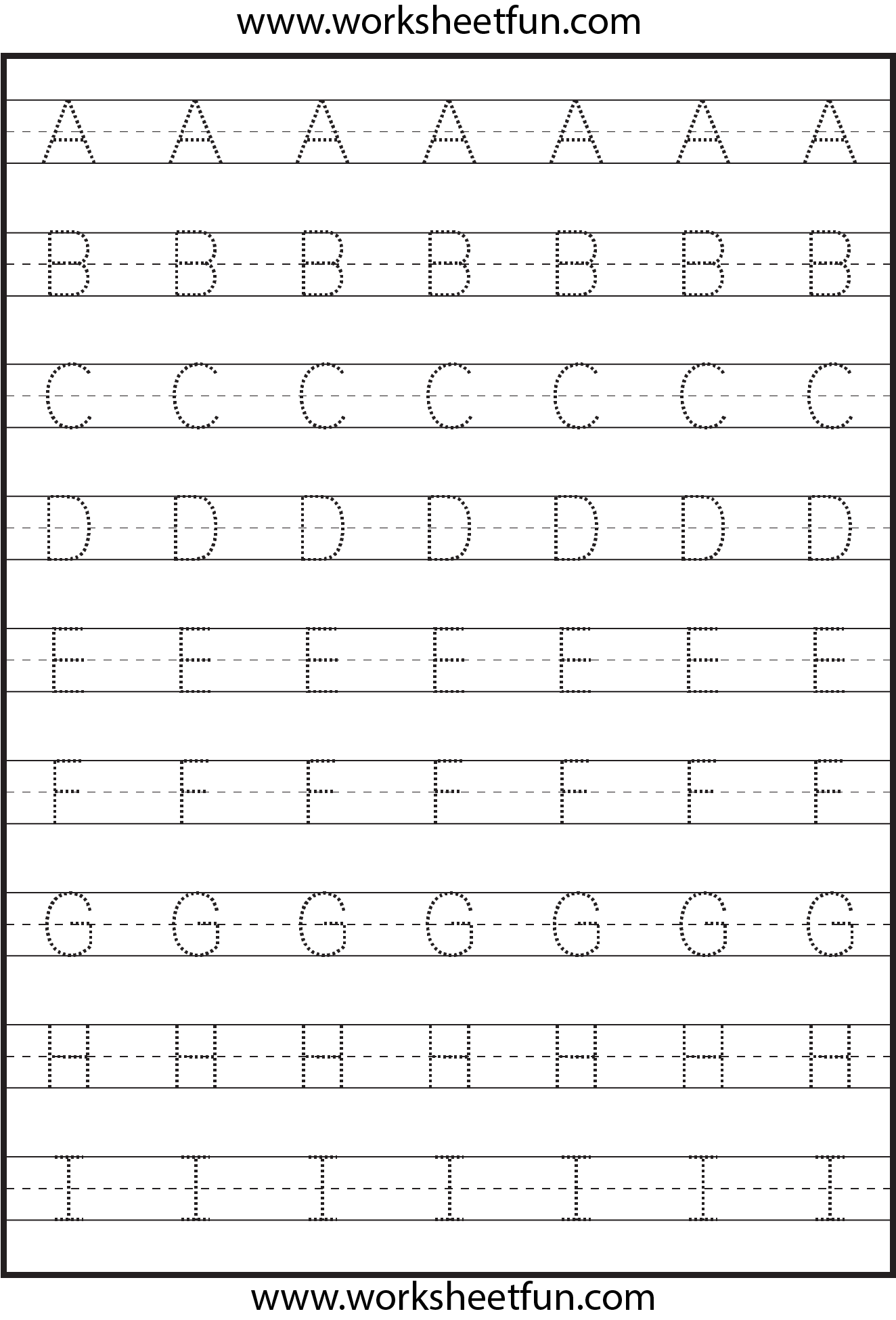 Free Printable Letter Tracing Worksheets