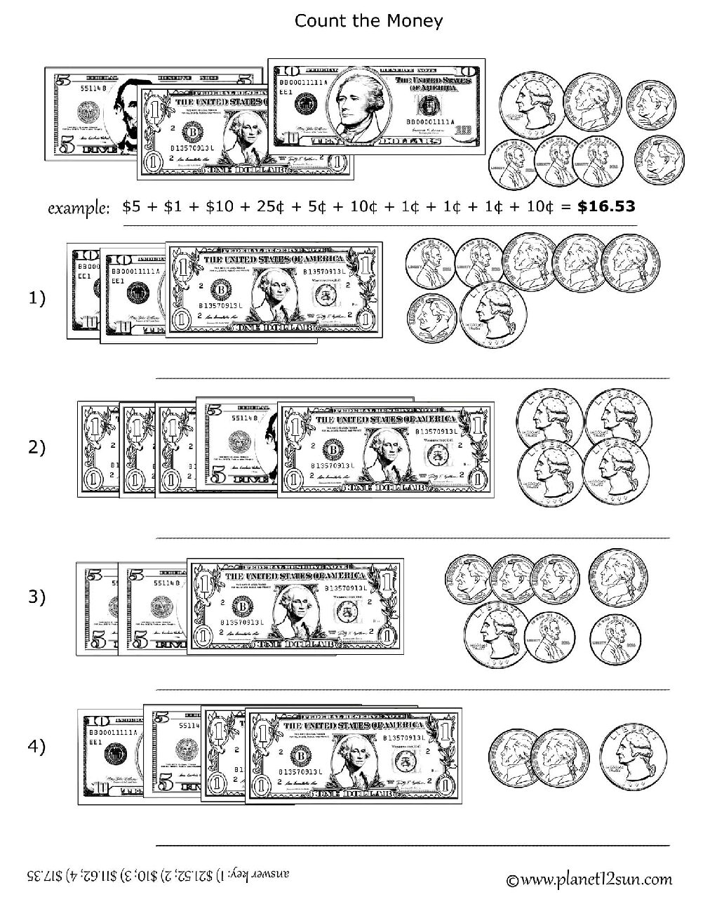 U S Bills Coins Counting Money Planet12sun