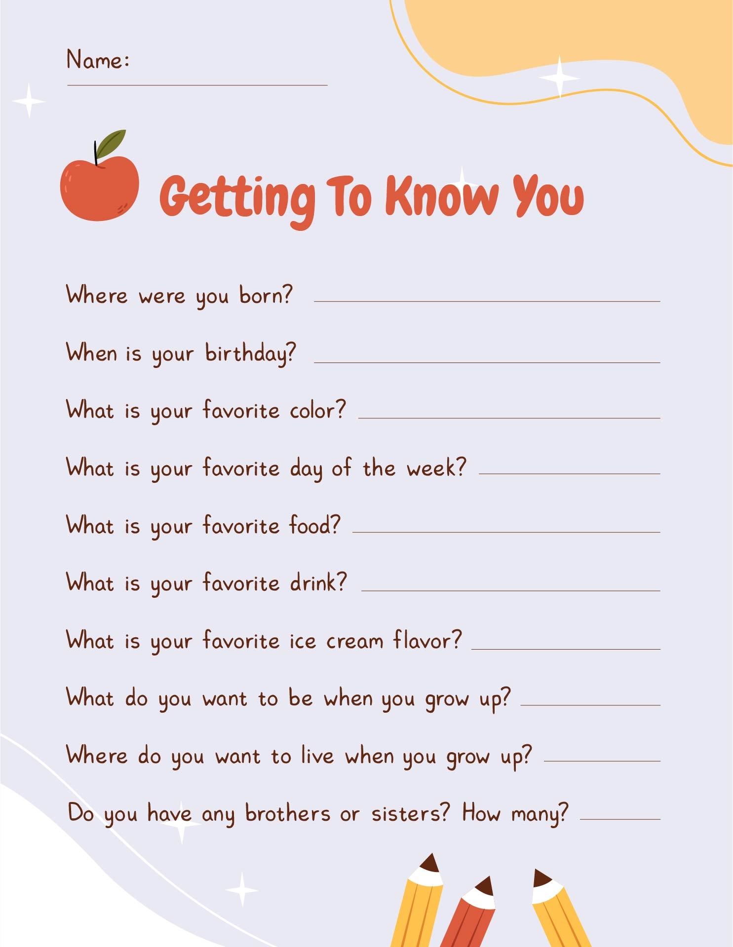 Unlock Connections Explore Fun And Insightful Getting To Know You Worksheets Library