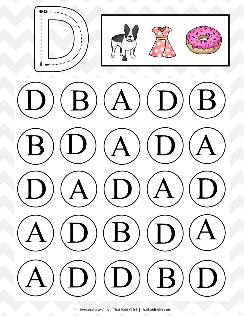 Uppercase Do A Dot Letter D