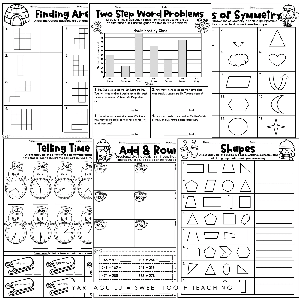 3rd Grade Math Worksheets Printable