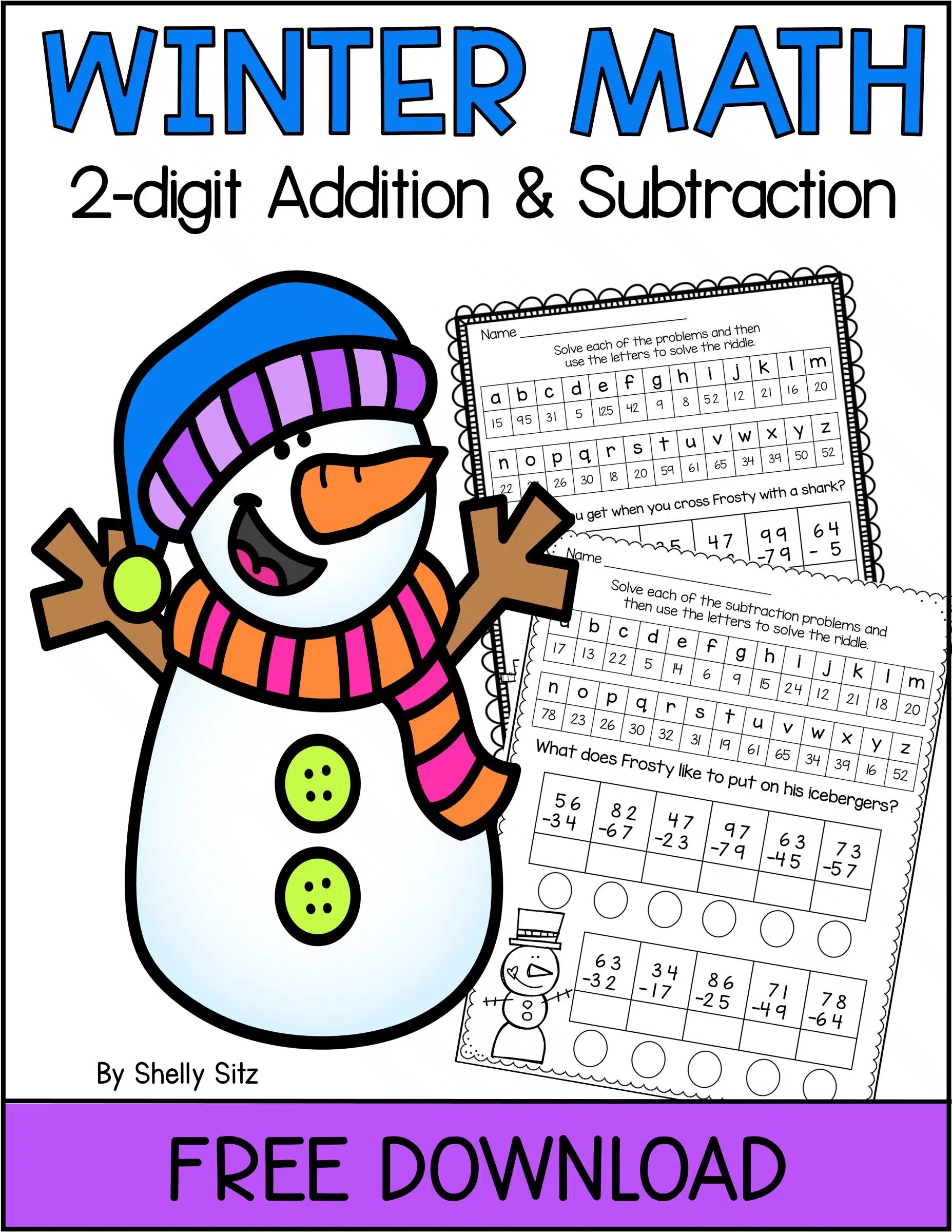 Winter Math Worksheets Second Grade Teaching Blog