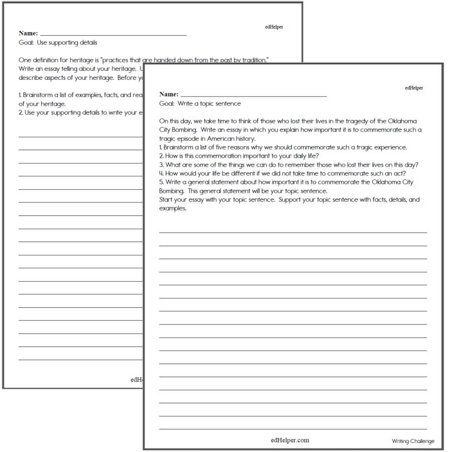 Free Printable 2nd Grade Writing Worksheets