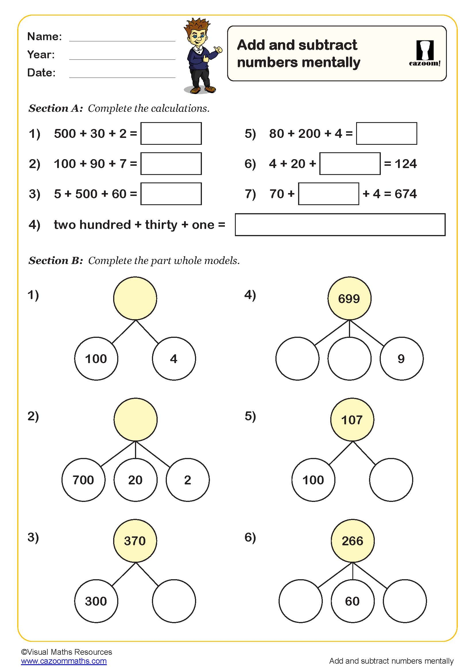 Free Printable Math Worksheets For 3rd Grade