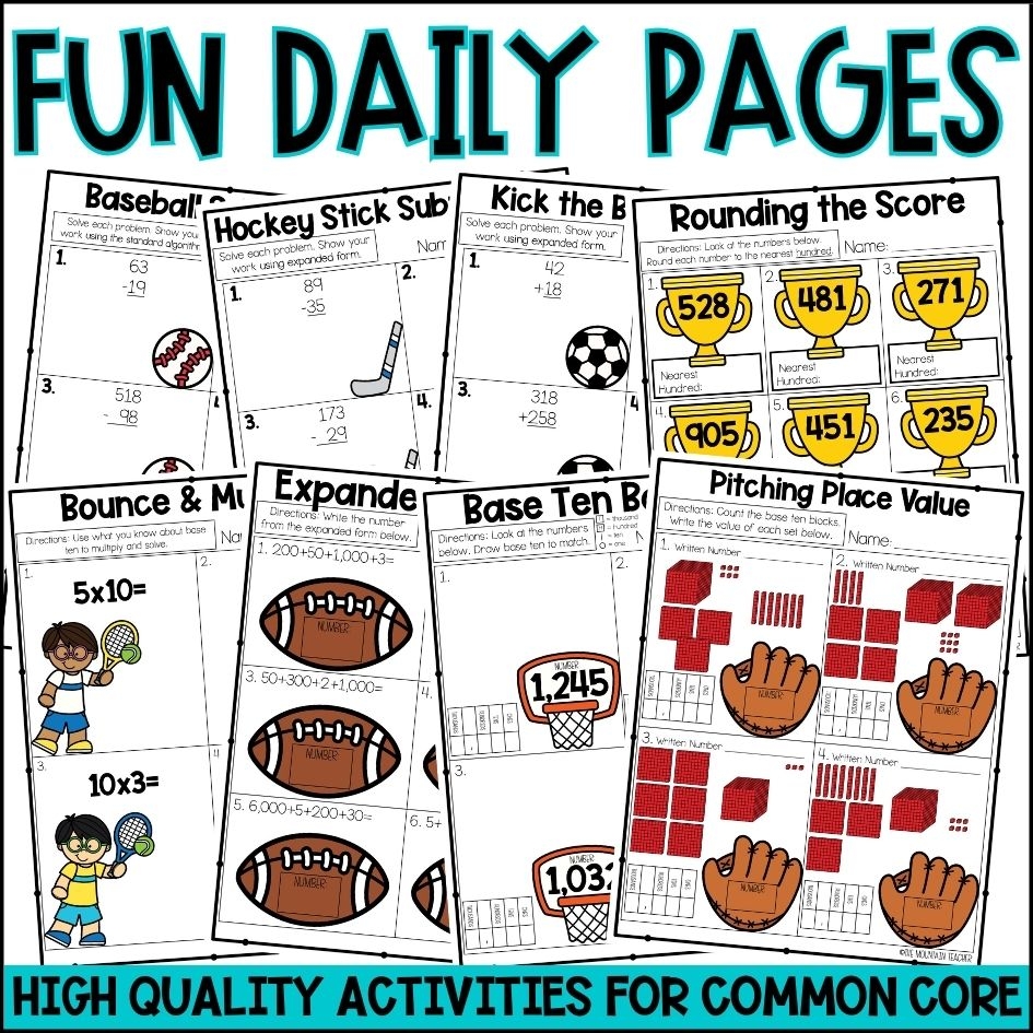 YEAR Of 3rd Grade Math Worksheets And Lessons BUNDLE In Print And Digital The Mountain Teacher YEAR Of 3rd Grade Math Worksheets And Lessons BUNDLE In Print And Digital The Mountain Teacher