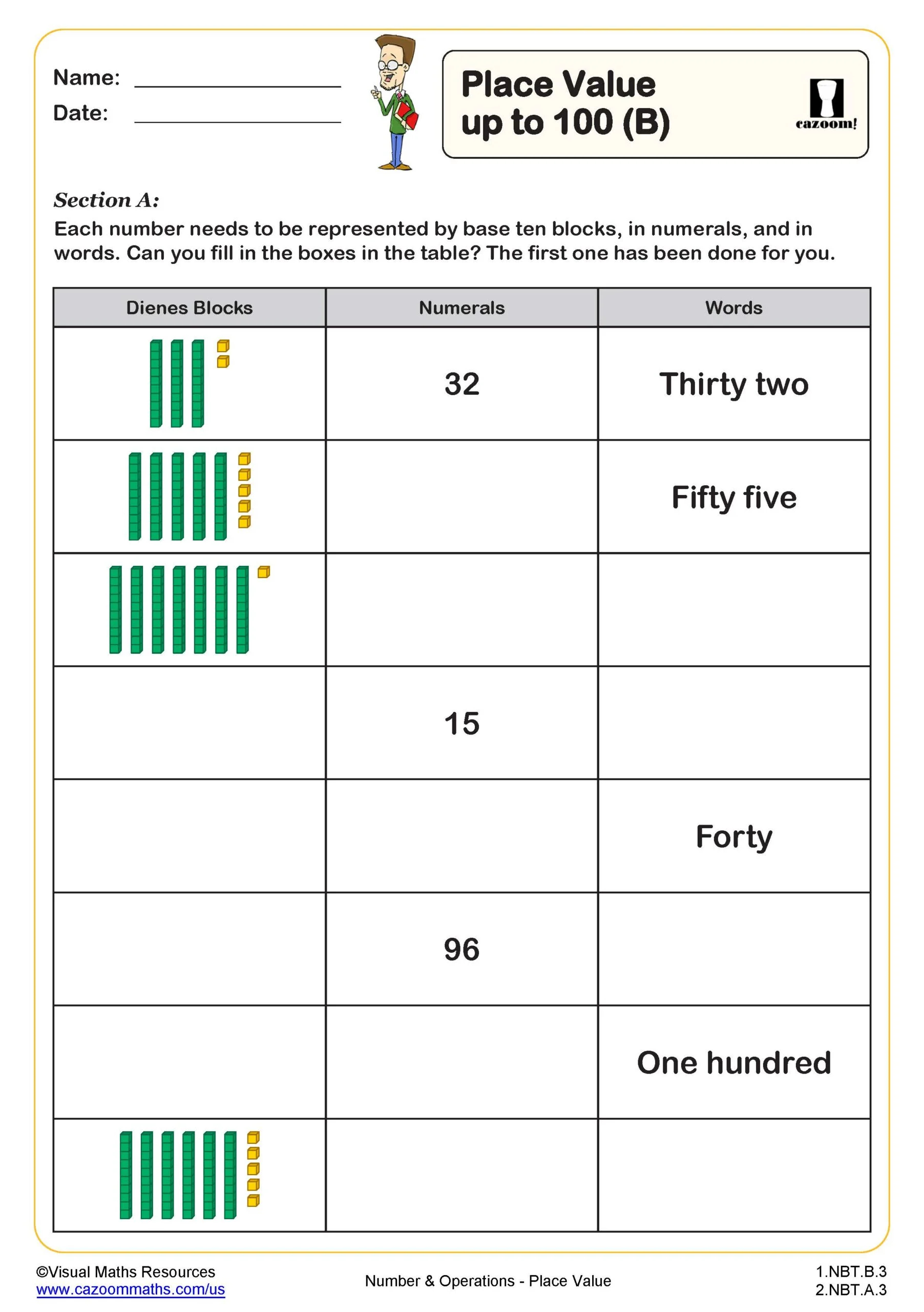 Free Printable Math Worksheet