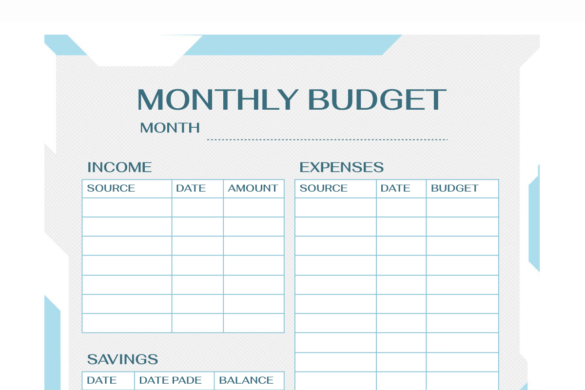 Budget Worksheet Free Printable