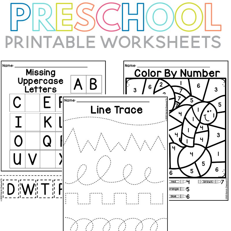8 free printable preschool worksheets for learning fun sarah chesworth